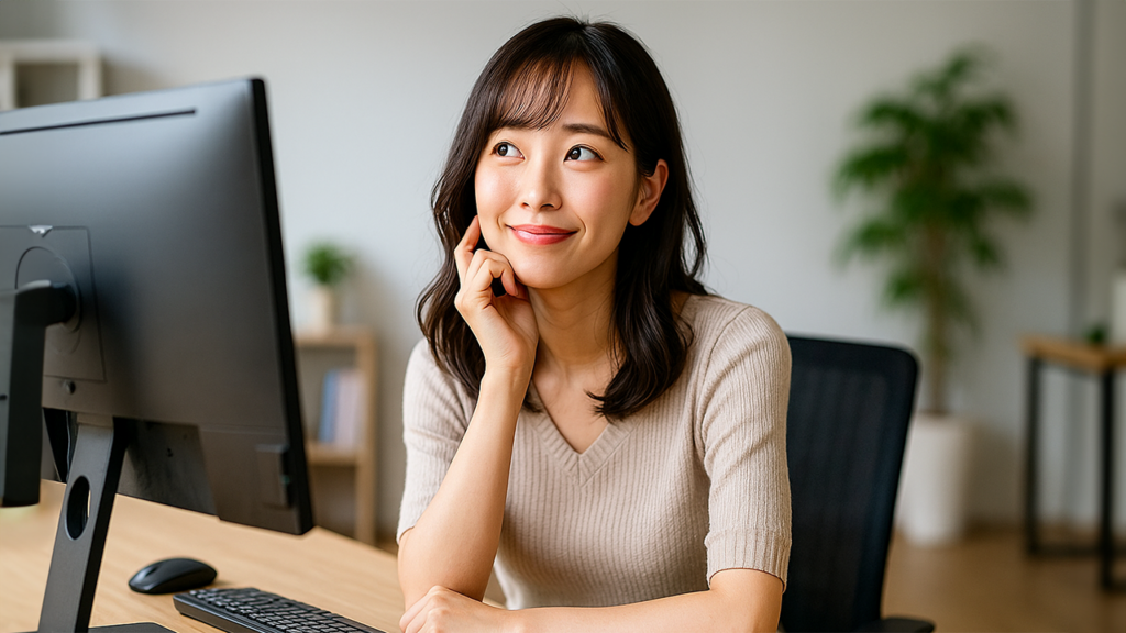 WEBデザイナーを目指している女性