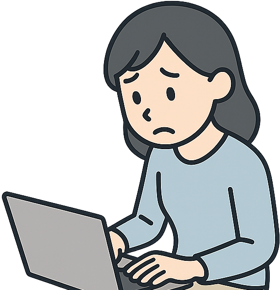 困っているWEBデザイナー