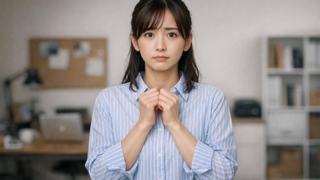 緊張しているWebデザイナー