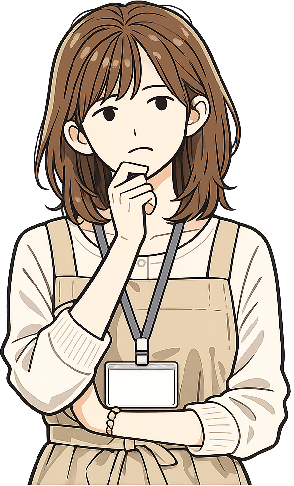 考えごとをしているアパレル店員