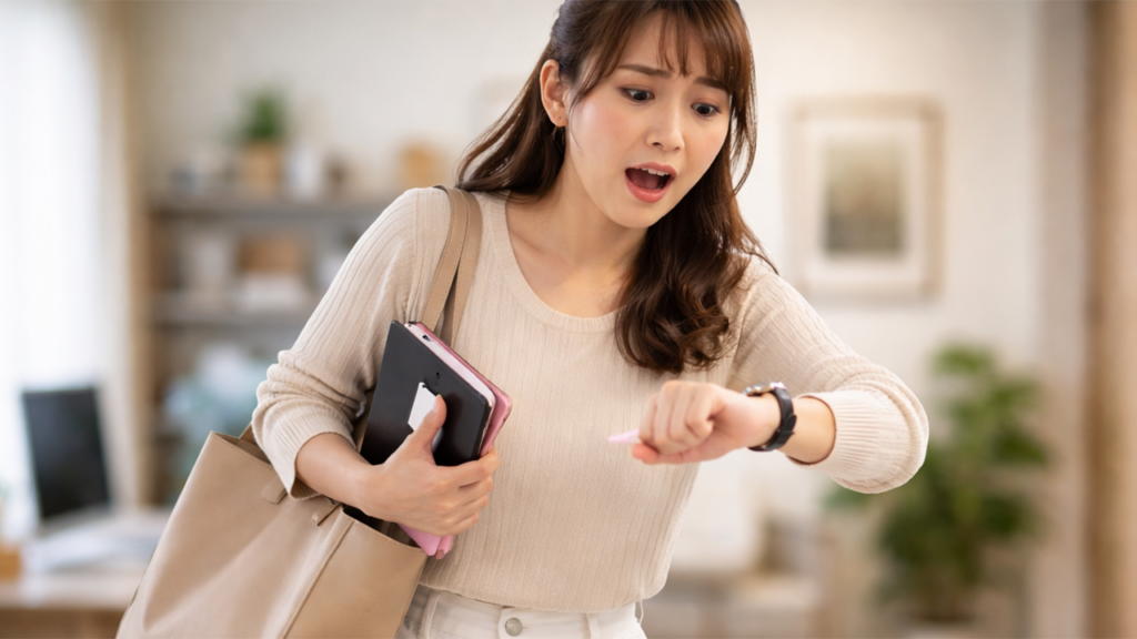 焦っている女性