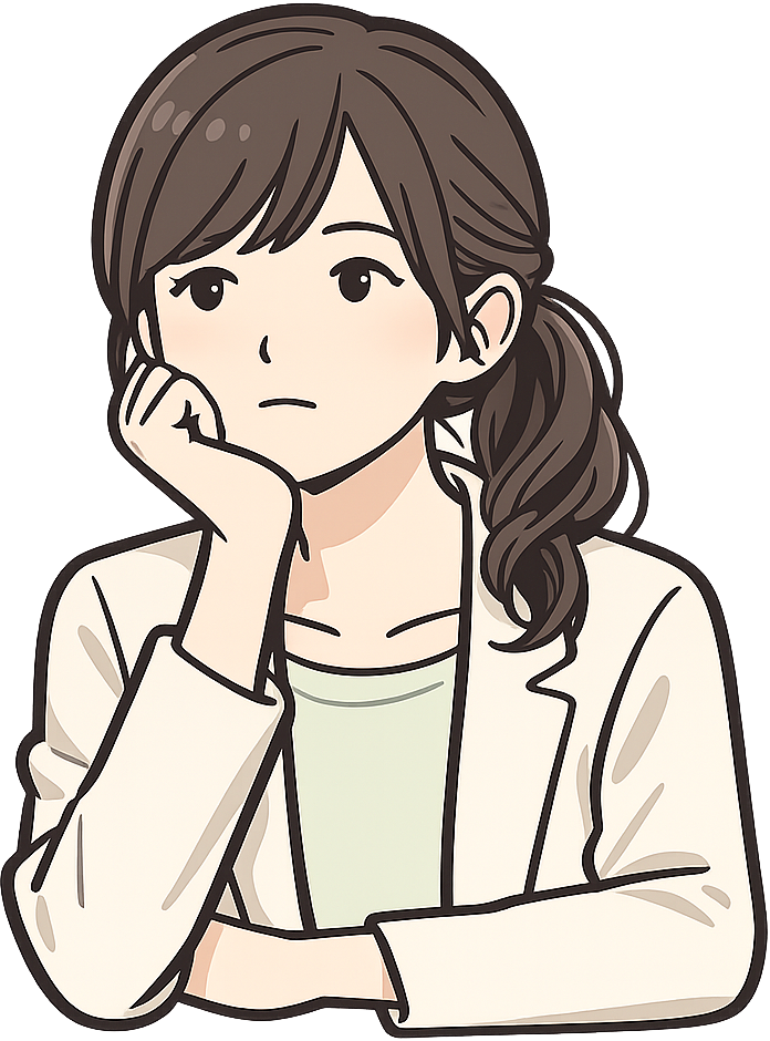 考えごとをしている女性