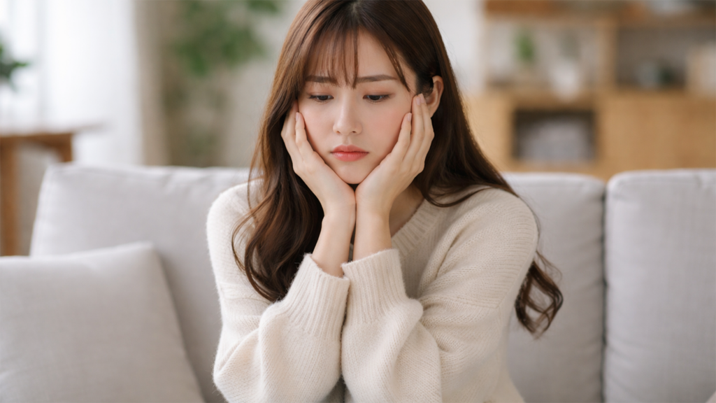 憂鬱そうな女性