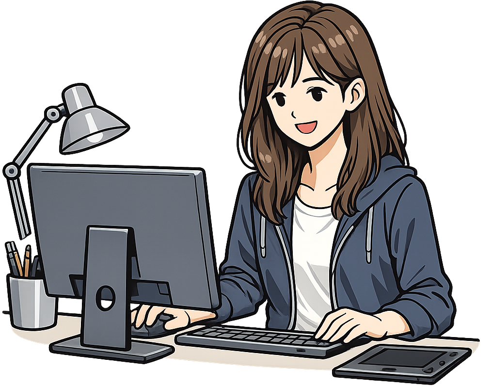 在宅のWebデザイナーイメージ