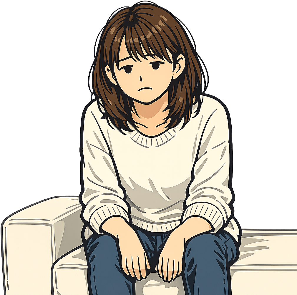 子育てと在宅ワークの両立が難しく疲れ切っている女性