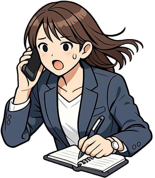 キャパオーバーで多忙な女性