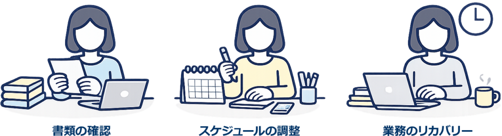 時短勤務で崩れやすい内容の図解