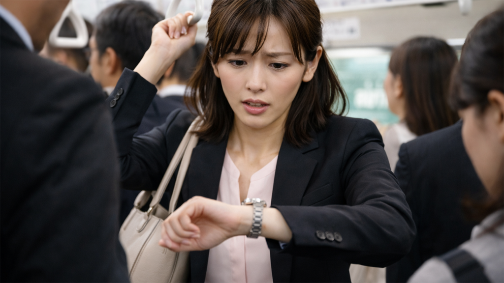 通勤時間の負担が重い女性