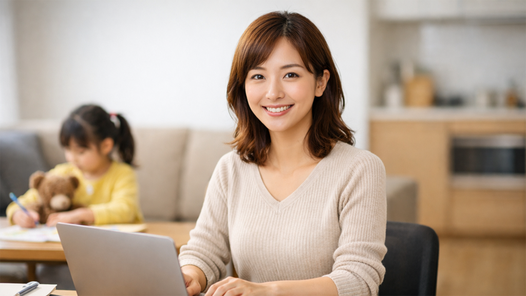 在宅Webデザインを始めた女性