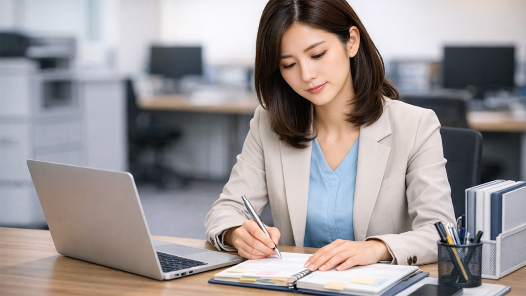 効率的な段取りを考えている女性