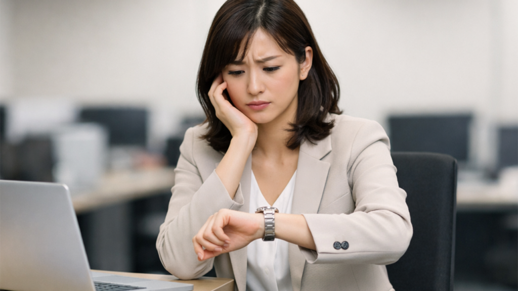 保育園のお迎えが間に合わない女性